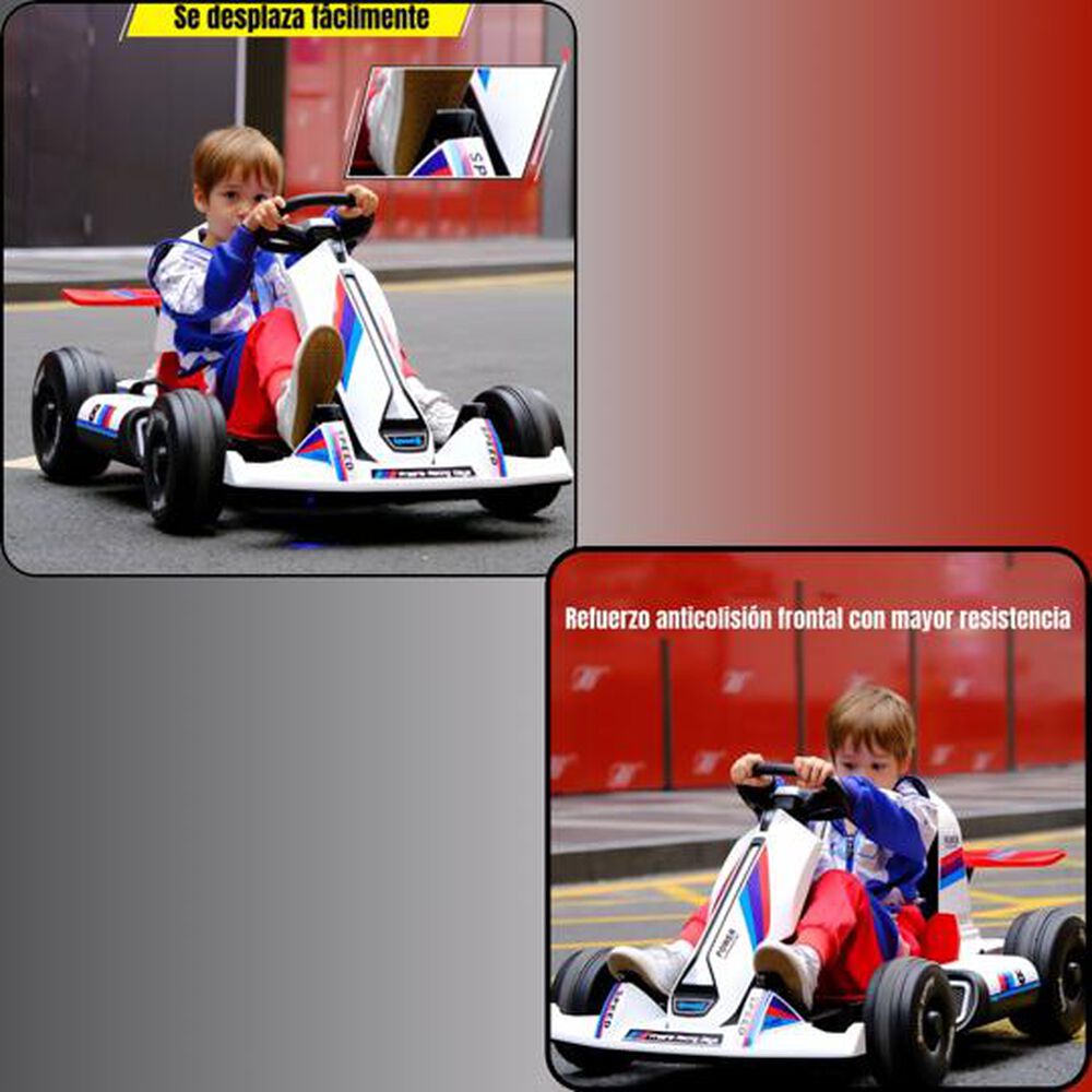 Go Kart Auto Eléctrico 12v25a Rojo Con Control Lubabycas image number 7.0