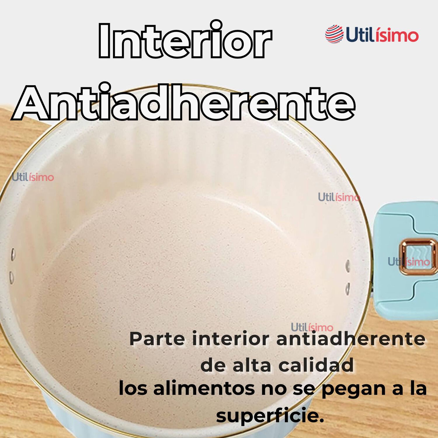 Olla De Micro Presi&oacute;n Esmalte Antiadherente Capacidad 12 Litros Color Azul image number 5.0