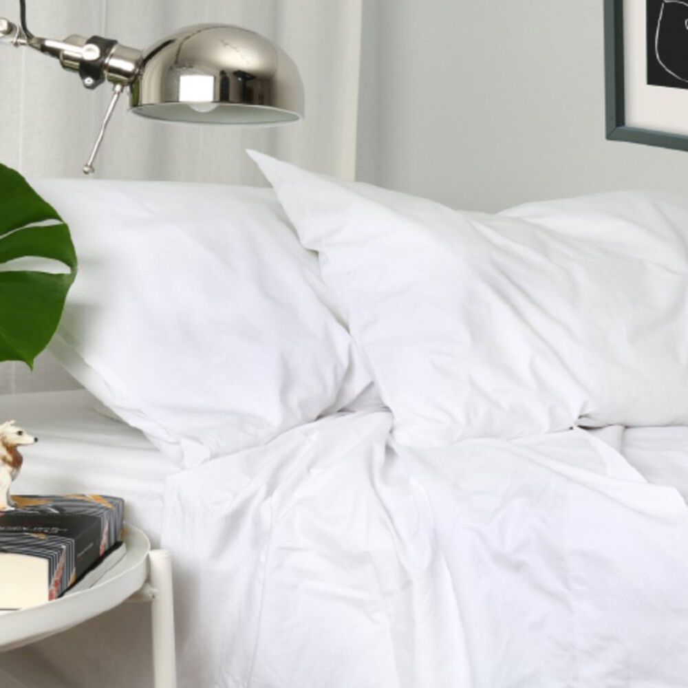 S&aacute;banas King 300 Hilos Algod&oacute;n Pima Peruano Percale Liso Bco image number 7.0