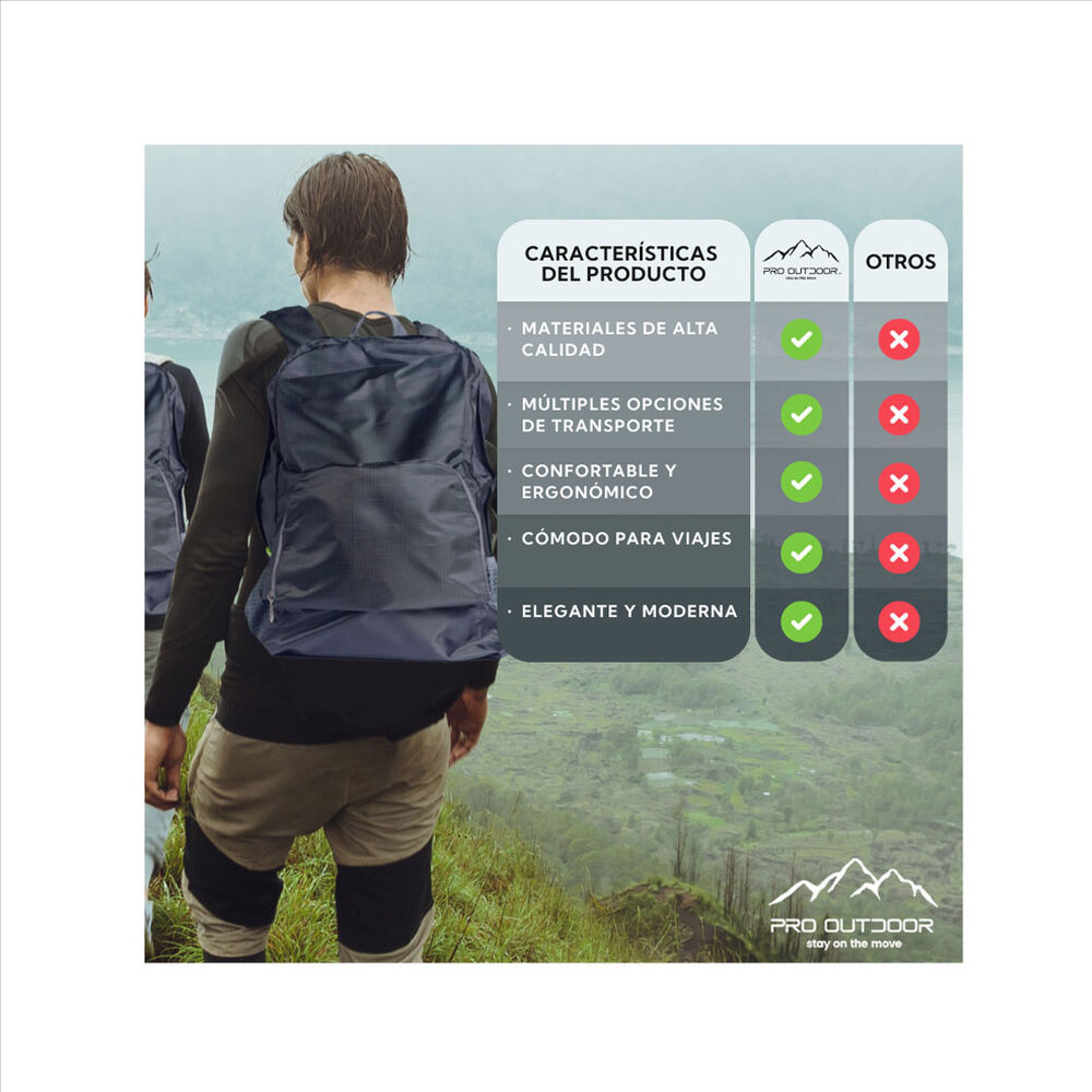 Mochila Compact 20 Litros Pro Outdoor image number 3.0