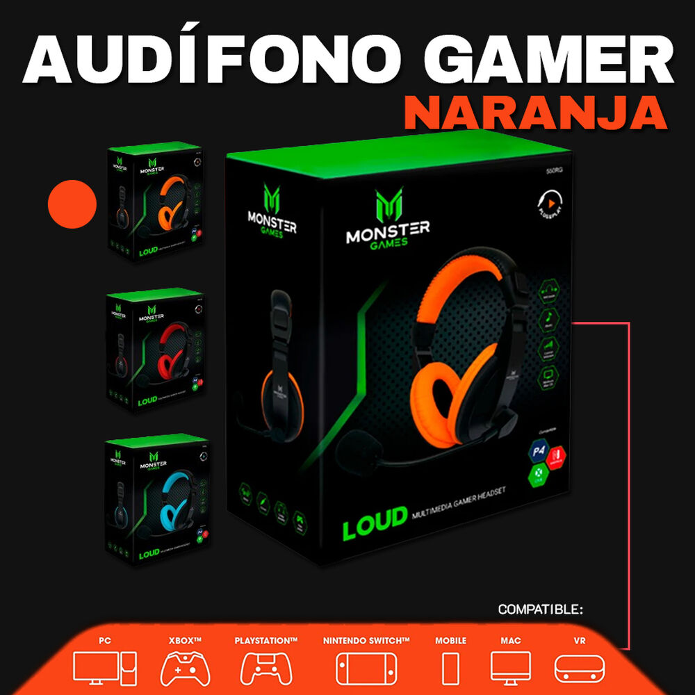 Audífonos Gamer Loud Over-ear image number 5.0