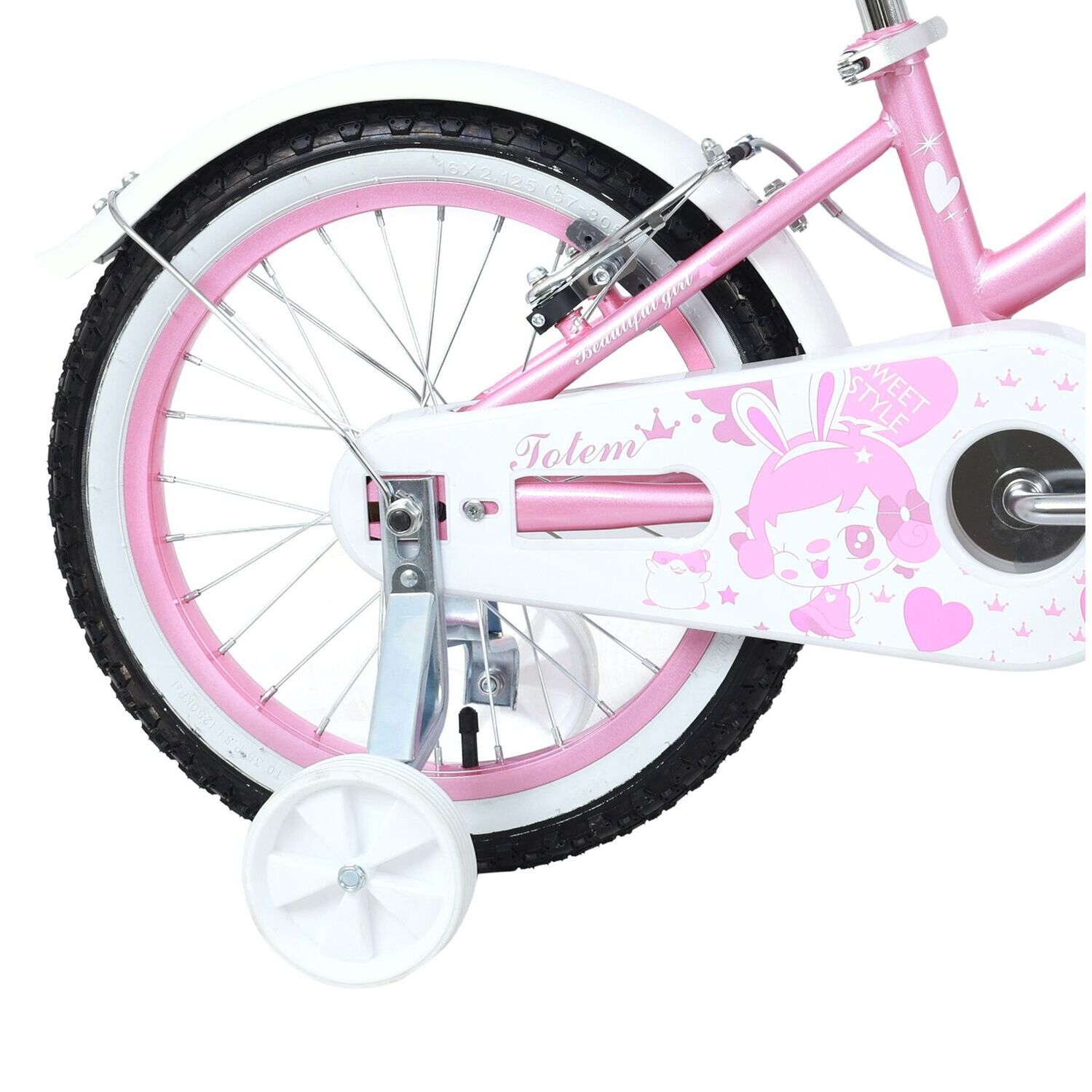 Bicicleta Totem Infantil Aro 16 Little Rouse Color Rosado image number 4.0
