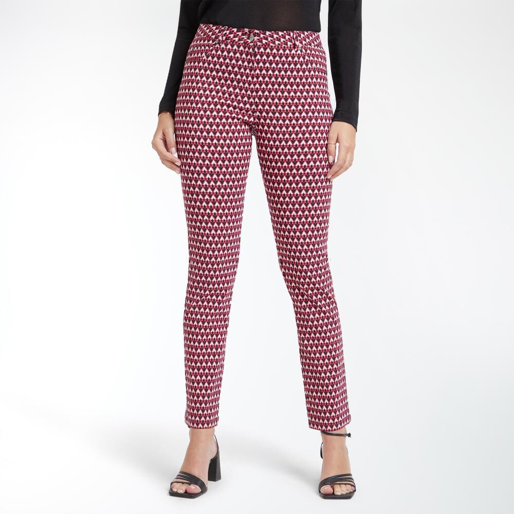Pantalón Full Print Tiro Medio Skinny Mujer Kimera image number 0.0