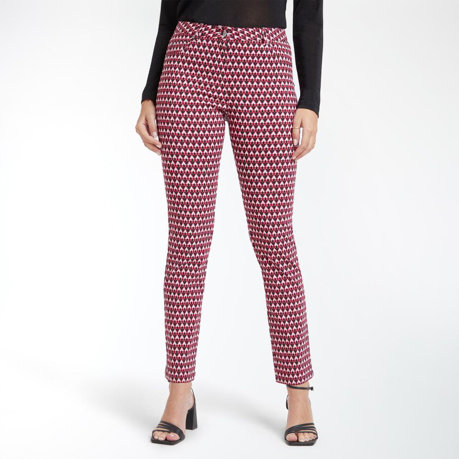Pantal&oacute;n Full Print Tiro Medio Skinny Mujer Kimera image number 0.0