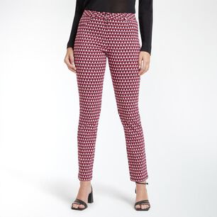 Pantal&oacute;n Full Print Tiro Medio Skinny Mujer Kimera
