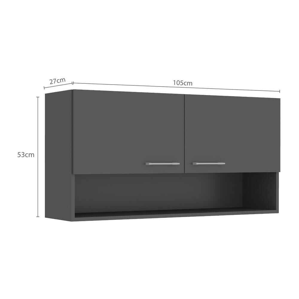 Mueble De Cocina Aereo Evandro Vekkahome Grafito 105 Cm image number 5.0