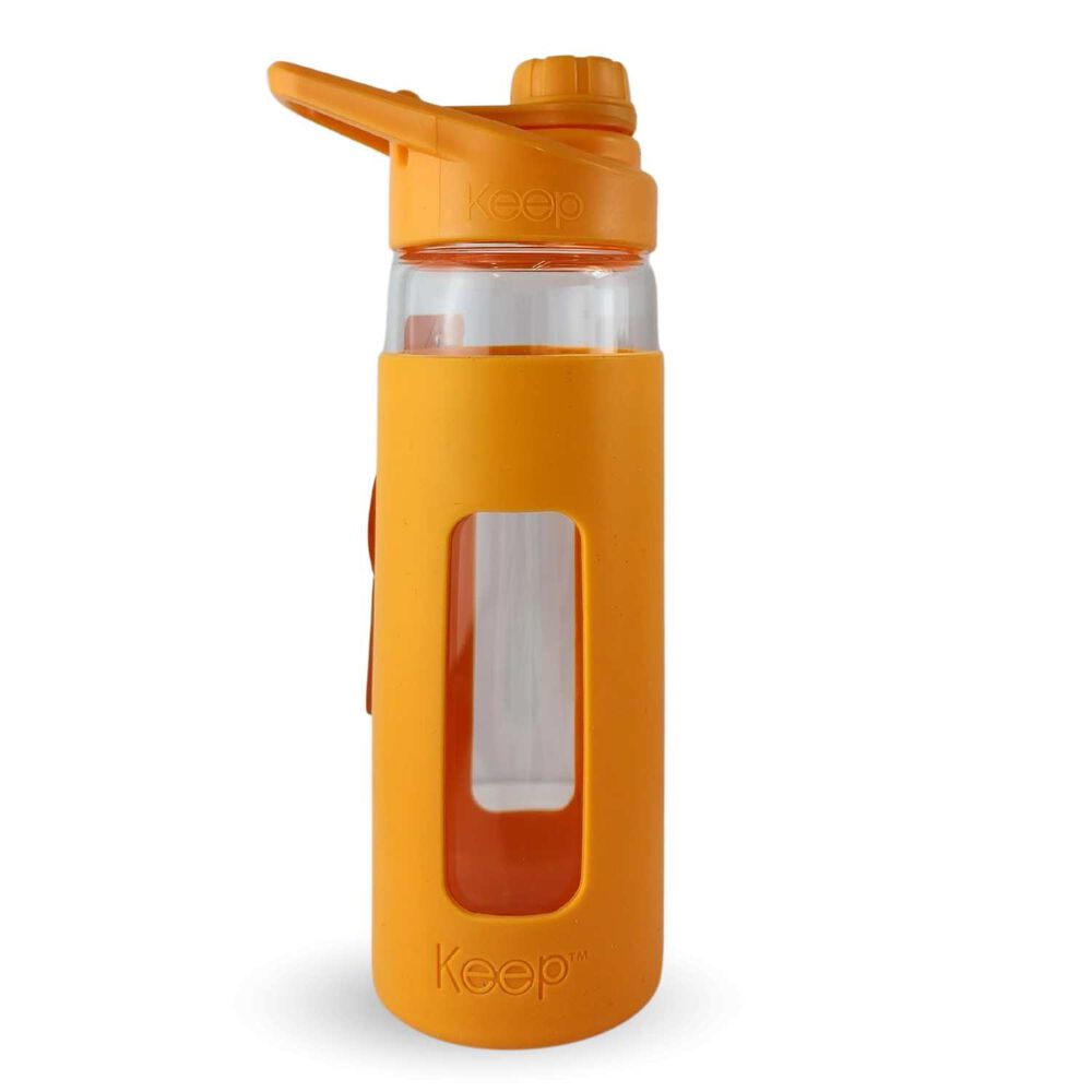 Botella Keep 470ml Vidrio Protector Agua Deportes Outdoor Naranja image number 1.0