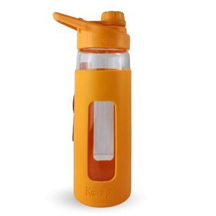 Botella Keep 470ml Vidrio Protector Agua Deportes Outdoor Naranja