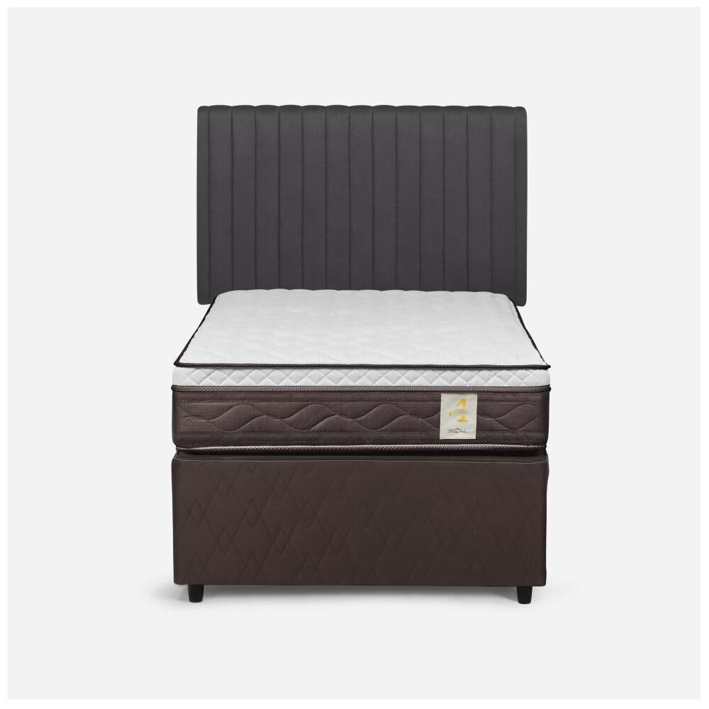 Cama Nido Rosen New Style 4 Plus / 1.5 Plazas / Base Normal + Respaldo Lucio image number 0.0