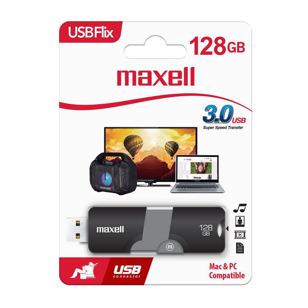 Pendrive Usb 3.0 128gb Maxell Flix Compatible Mac Y Windows image number 4.0