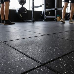Piso Caucho Gimnasio 50x50cm X Grosor 2cm