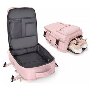 Mochila De Senderismo Impermeable De Viaje Grande Con Interf Rosa