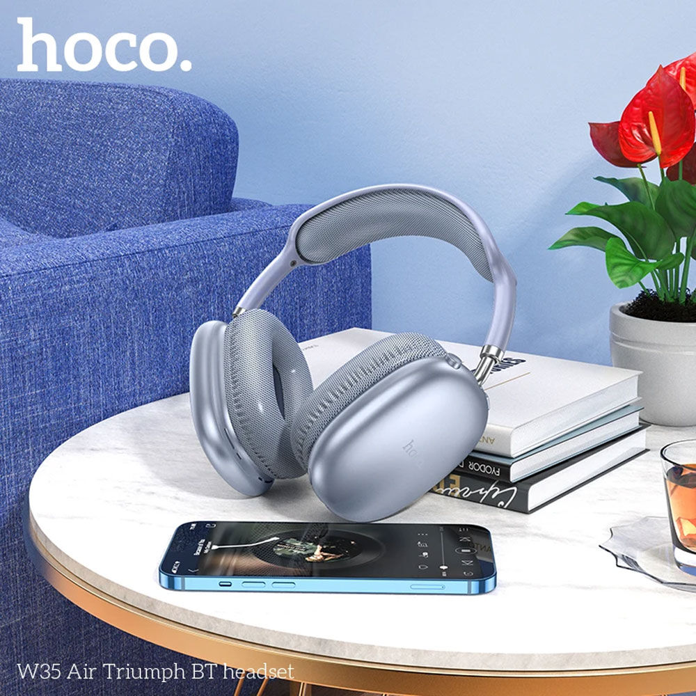 Audifonos Hoco W35 Air Triumph Over Ear Bluetooth Azul image number 2.0