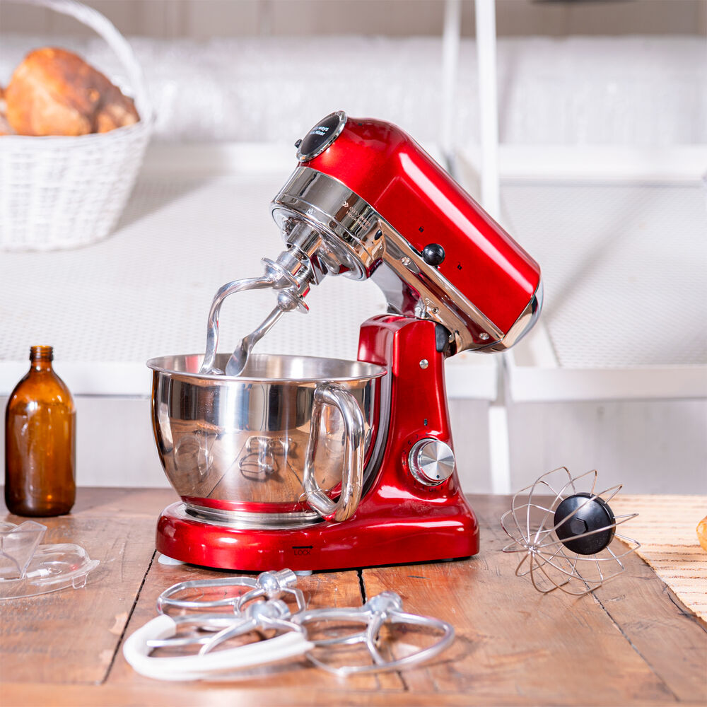 Batidora De Pedestal Hook Mixer Rojo Easyways image number 1.0