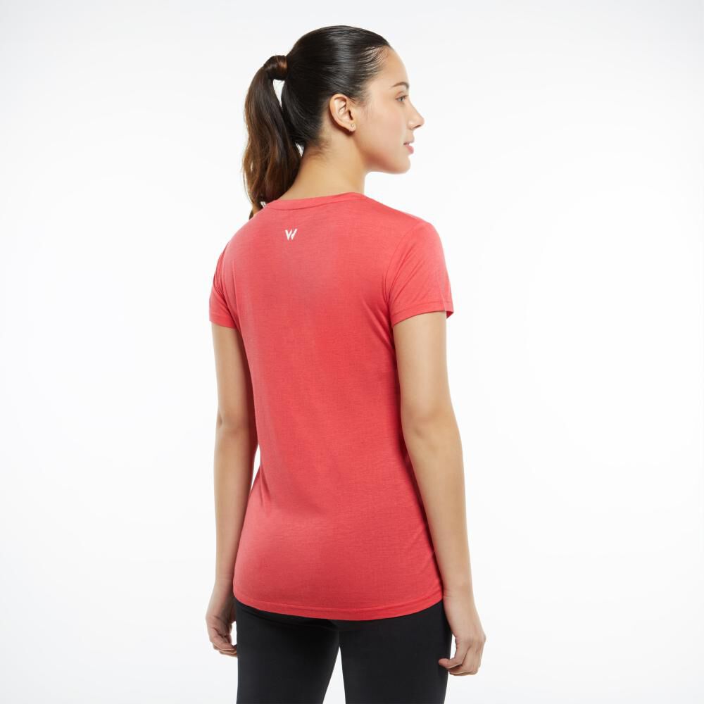 Polera Deportiva Estampado Frontal Manga Corta Mujer Wetland image number 3.0