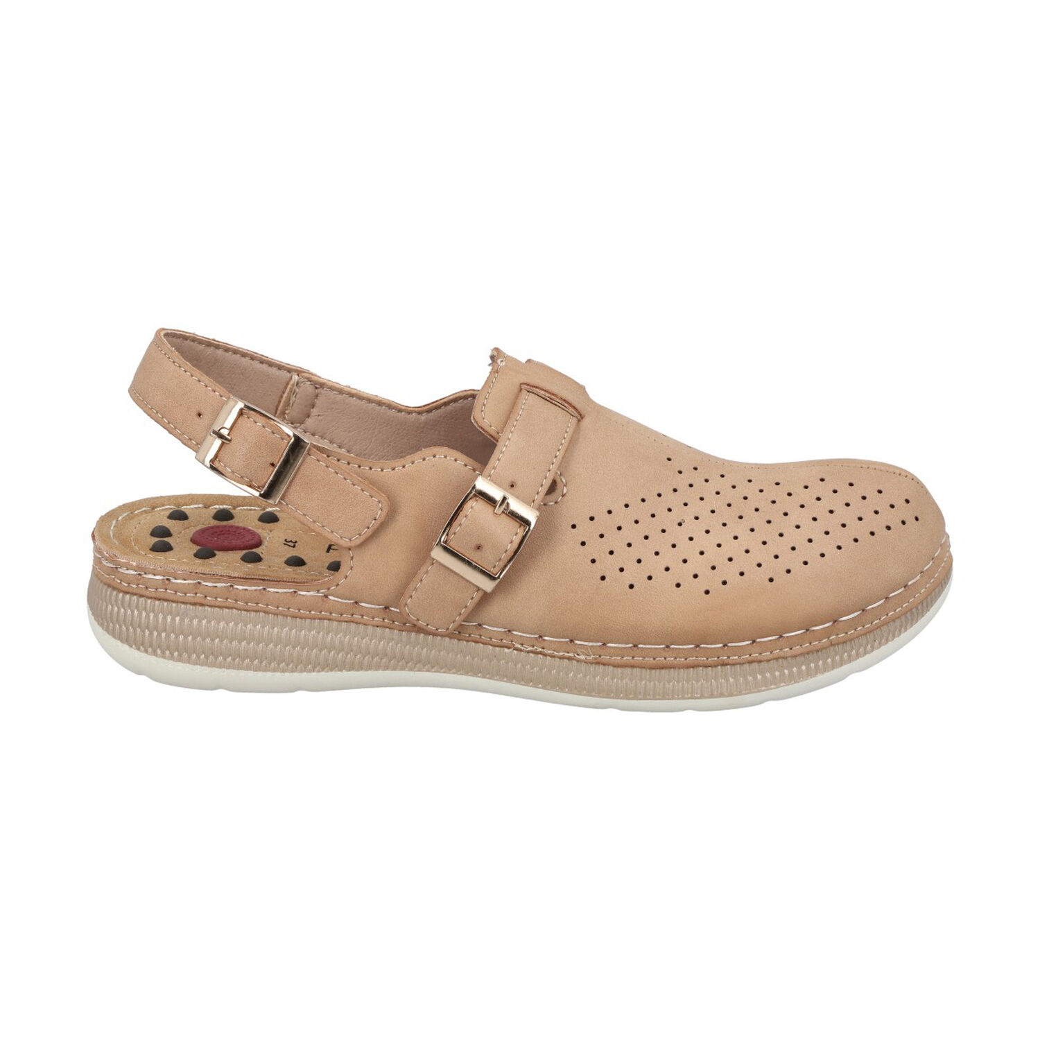 Zueco Mujer Marina Camel Police image number 0.0