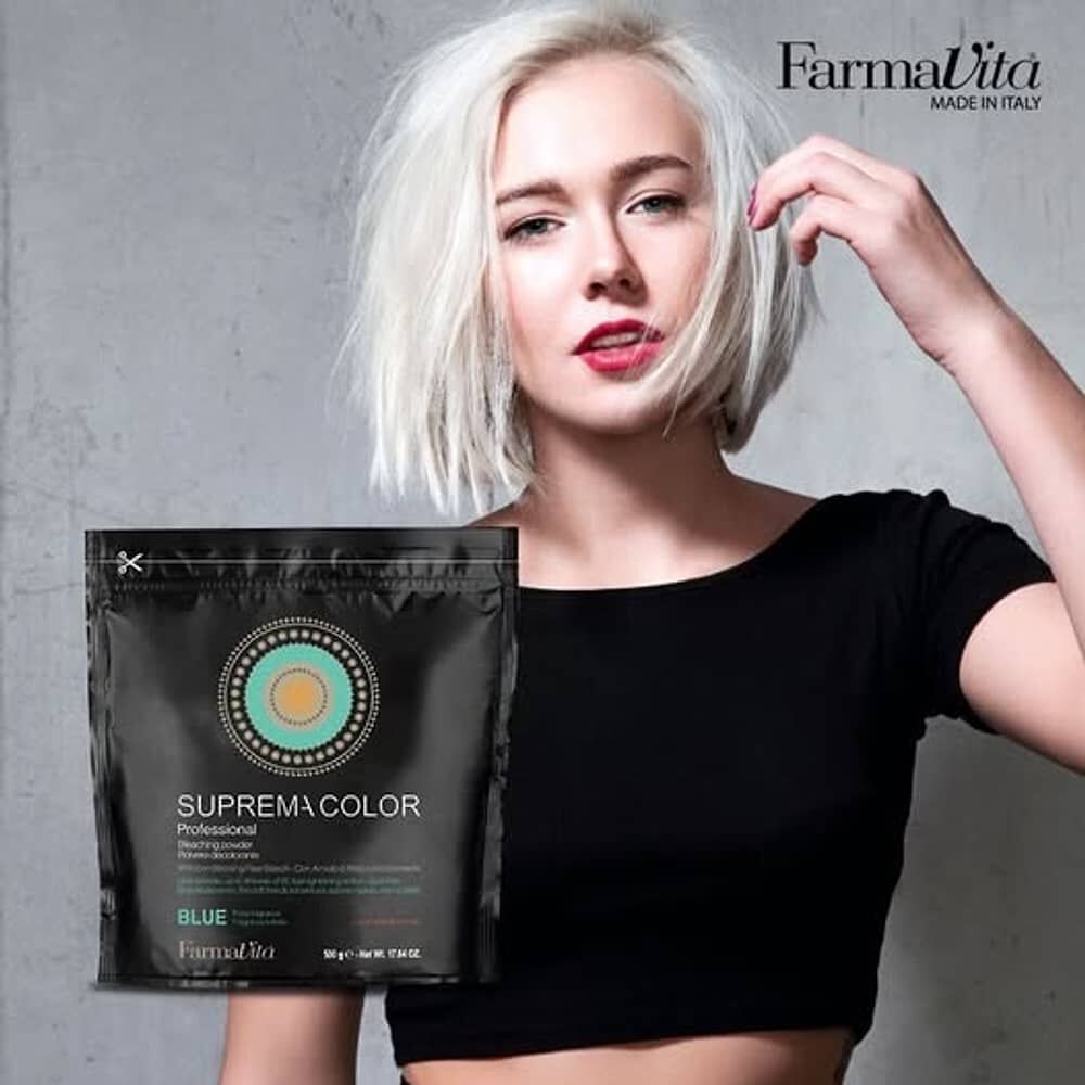 Farmavita Decolorante Suprema Color 500 Grs Tono Azul image number 2.0