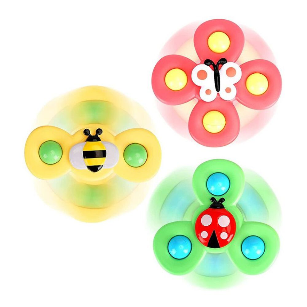 Juguete Sensorial Giratorio Spinner Ventosa Bebe 3 Piezas image number 0.0