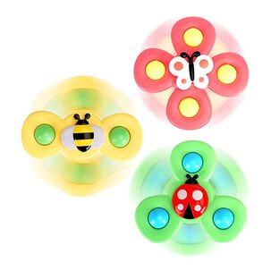 Juguete Sensorial Giratorio Spinner Ventosa Bebe 3 Piezas