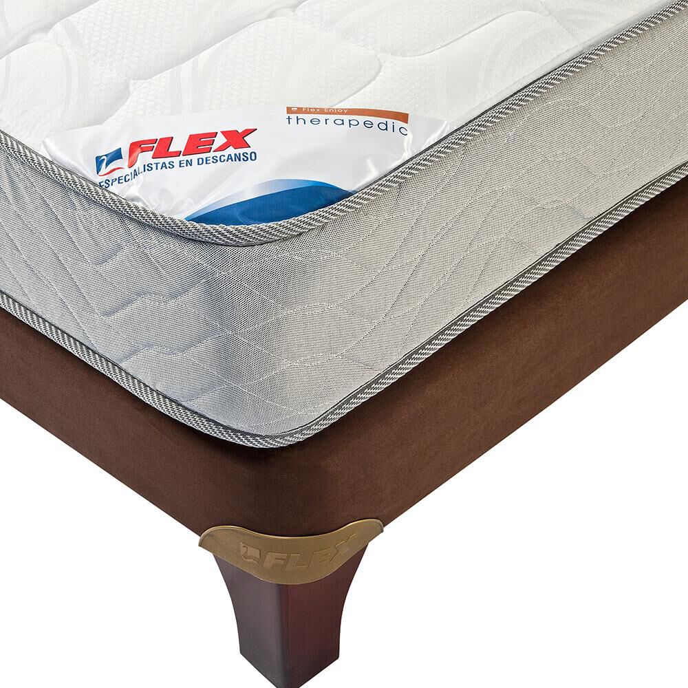 Cama Europea Flex Therapedic / King / Base Dividida  + Textil image number 2.0