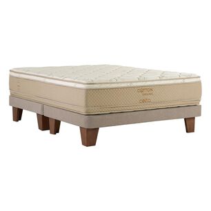 Cama Europea Celta Cotton Organic / 2 Plazas / Base Dividida