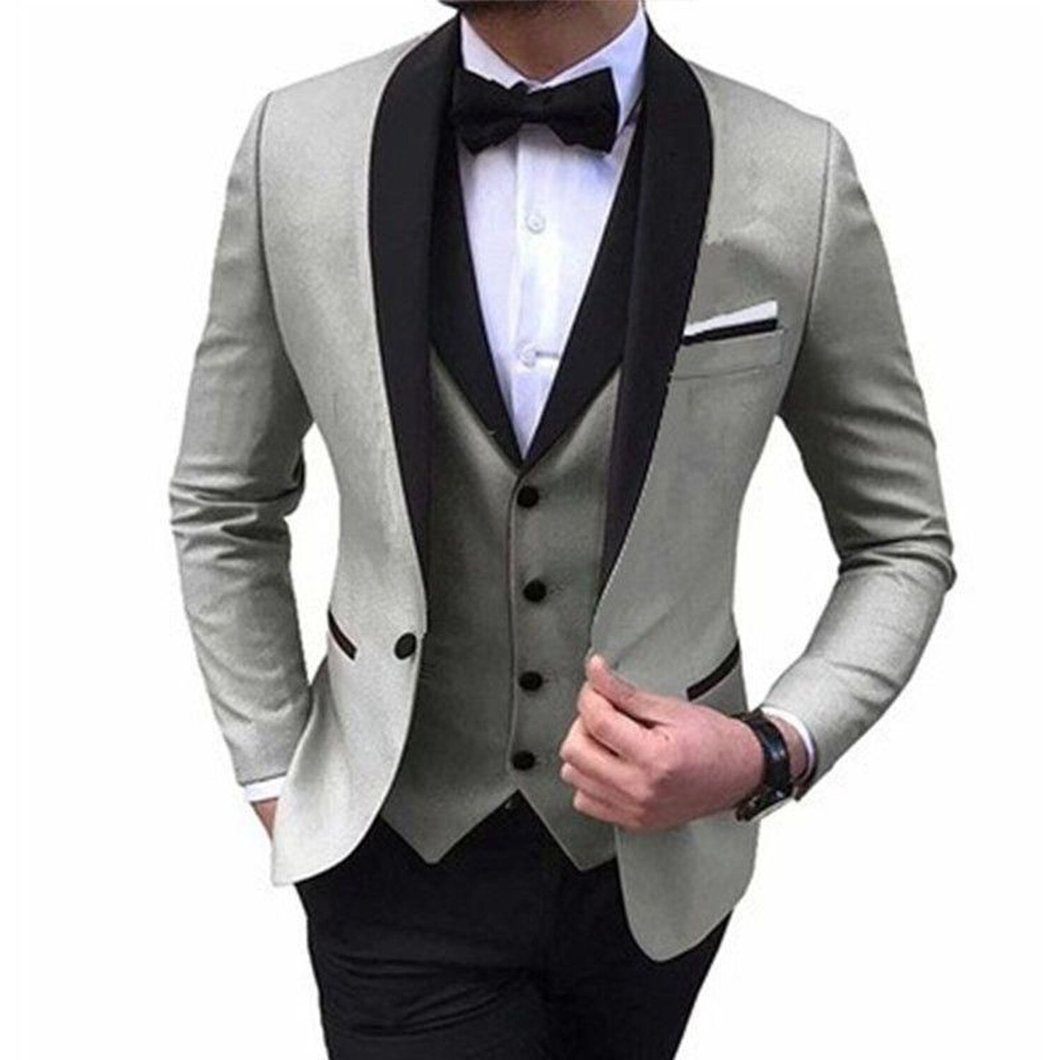 Terno Elegante De Cuatro Piezas Para Hombre image number 1.0
