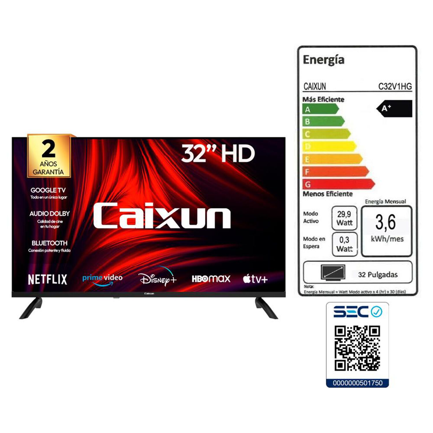 Led 32" Caixun C32V1HG / HD / Smart TV image number 9.0