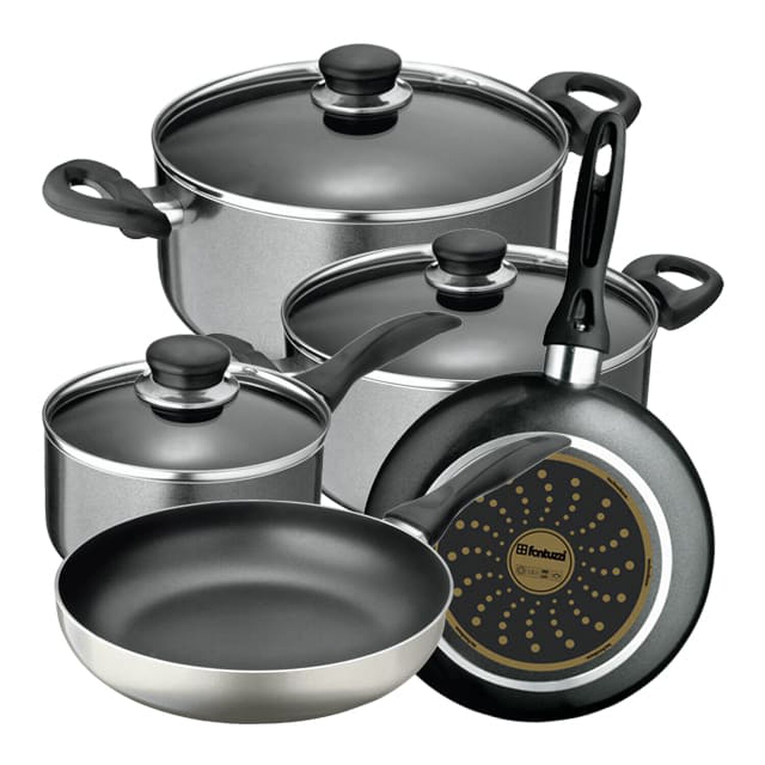 Bater&iacute;a De Cocina De Aluminio Gourmet Gris / 8 Piezas image number 0.0
