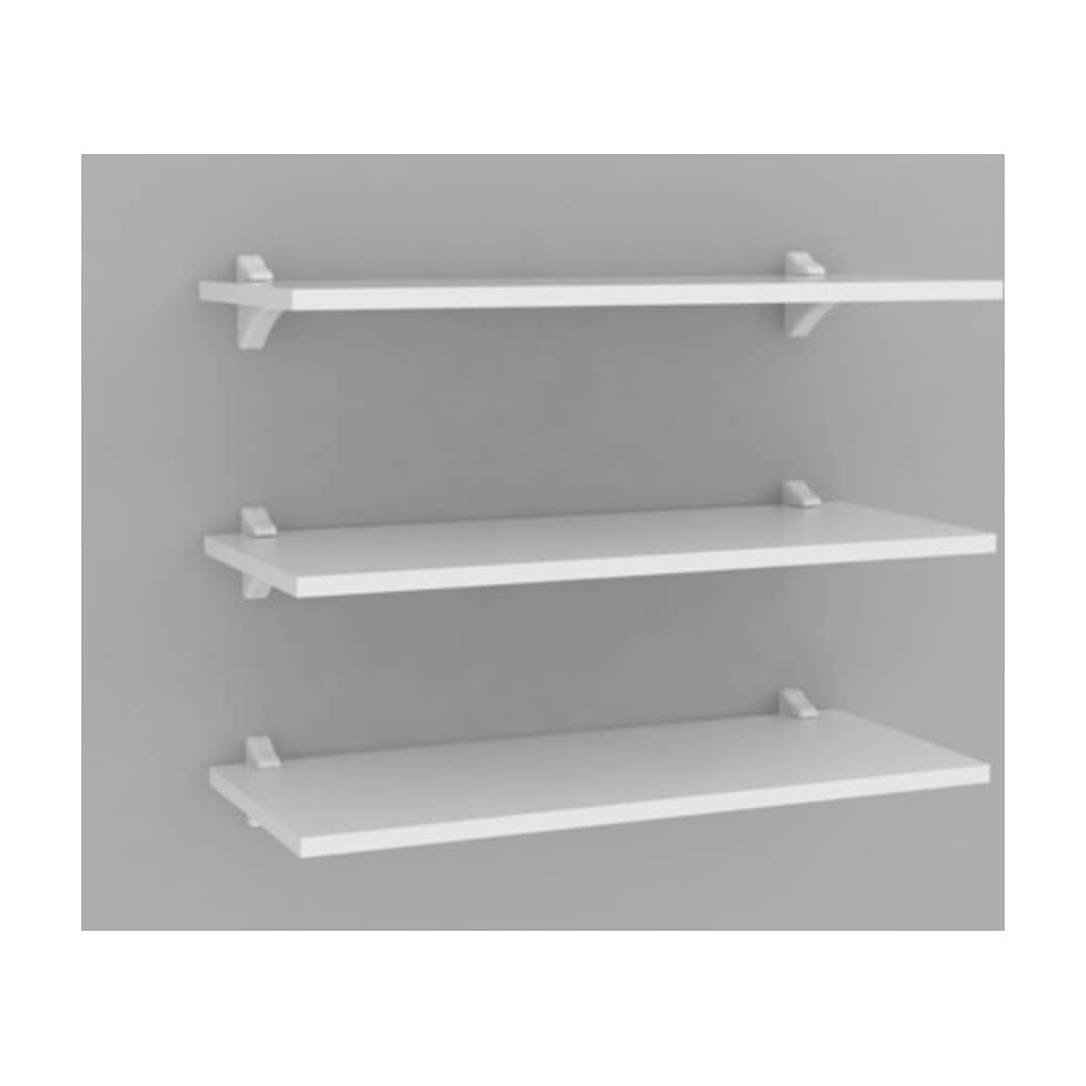 Set 1 Repisa + 2 Soportes Mdp Blanco 60x30cm Brasforma image number 2.0