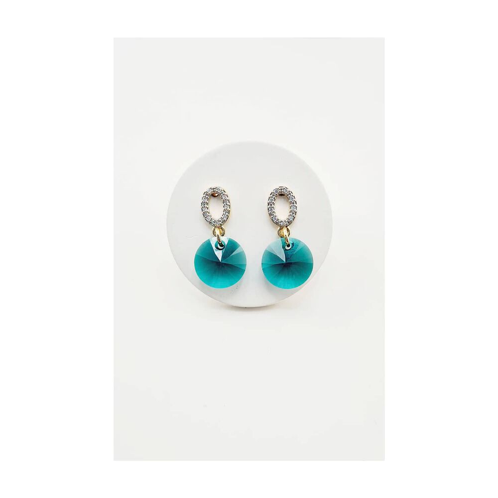 Conjunto Madrid Gold Cristales Genuinos Emerald. image number 2.0