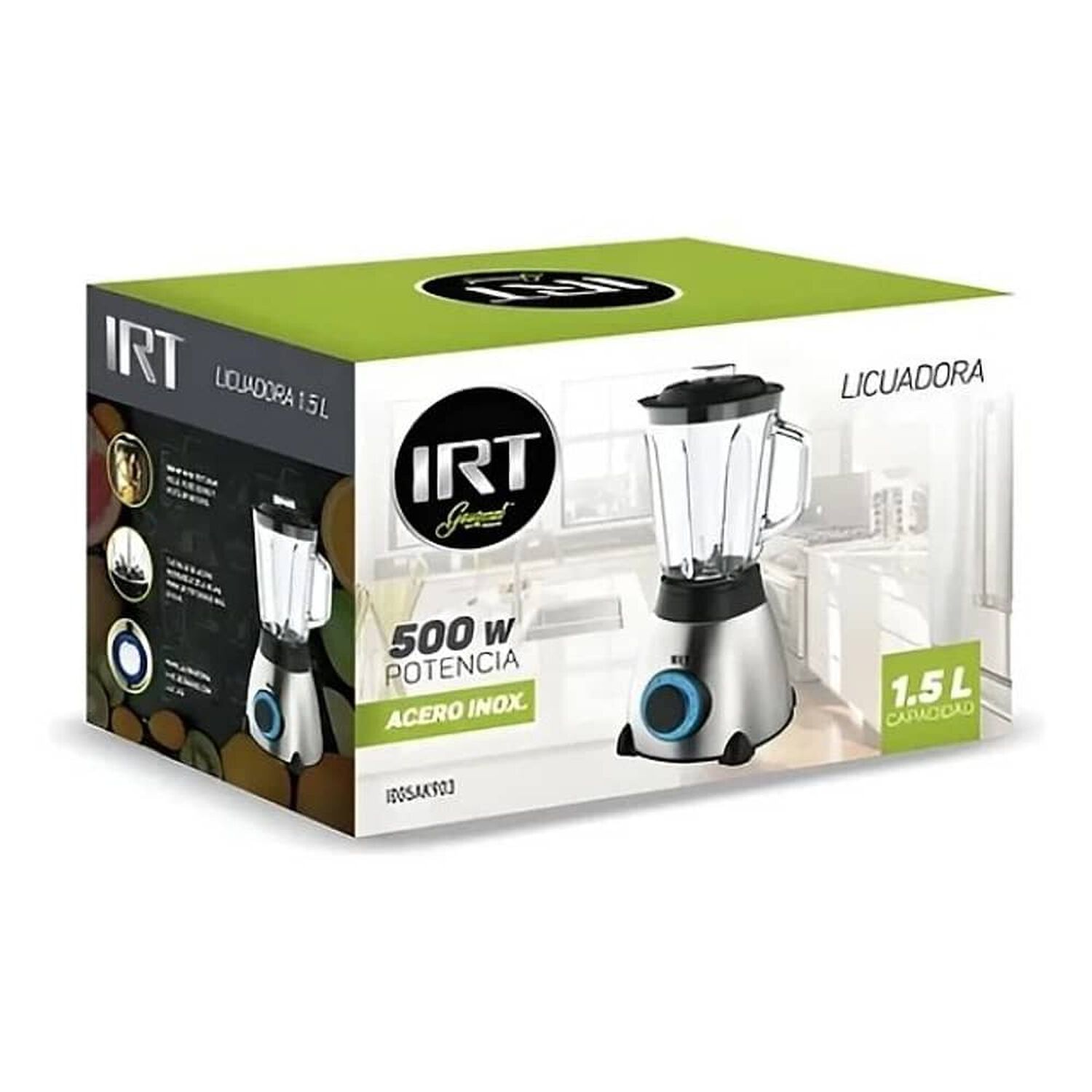 Licuadora Irt I005licuak903 Jarra De Vidrio 1.5l 500w Color Transparente image number 2.0