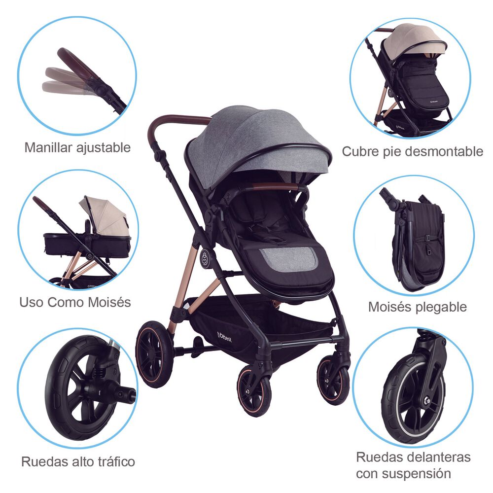 Coche Travel System Neo Gris image number 5.0
