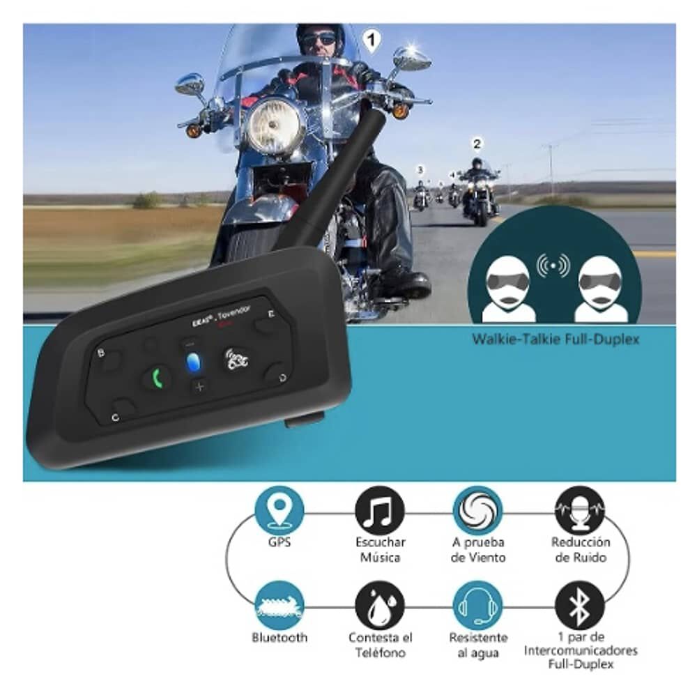 Intercomunicador V6pro Para Casco (2 Unidades) image number 4.0