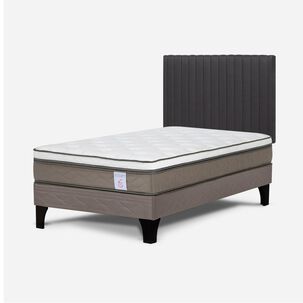 Cama Europea Rosen New Style 6 / 1.5 Plazas / Base Normal + Respaldo Lucio