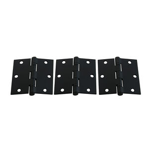 Pack 3 Bisagras Acero Odis 3,5&rdquo;&times;3,5&rdquo;&times;2,5mm- Negro