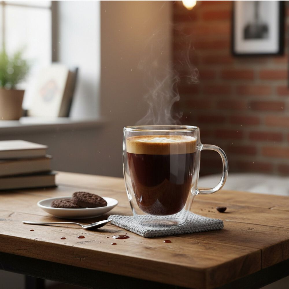 Set 4 Tazas De Vidrio Doble Pared 350 Ml Simplit image number 3.0