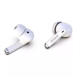 Aud&iacute;fonos Bluetooth Aiwa In-ear Inal&aacute;mbricos Blanco Con Estuche .
