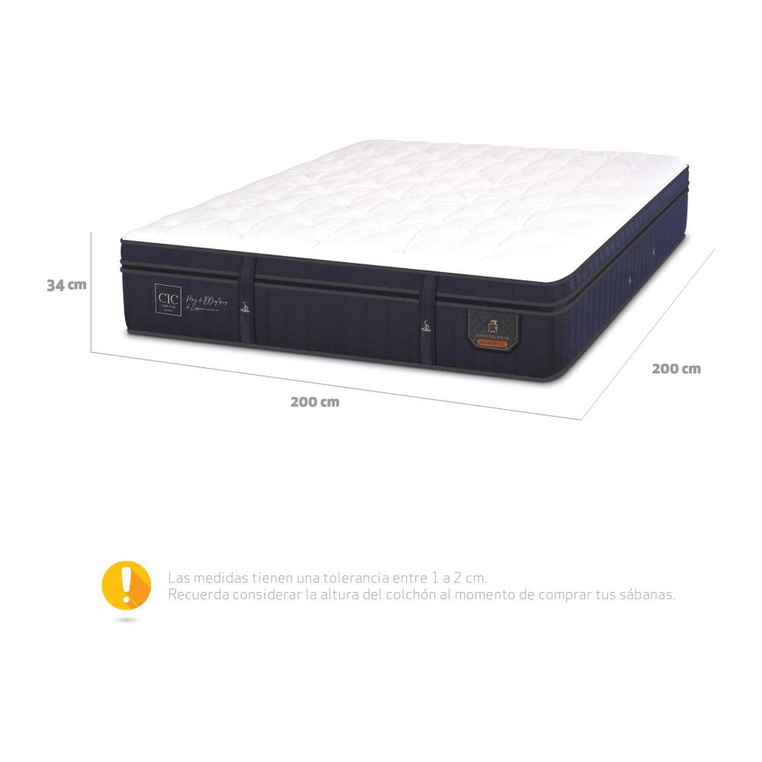 Colch&oacute;n Cic Super Premium / Super King / 200 Cm x 200 Cm image number 4.0