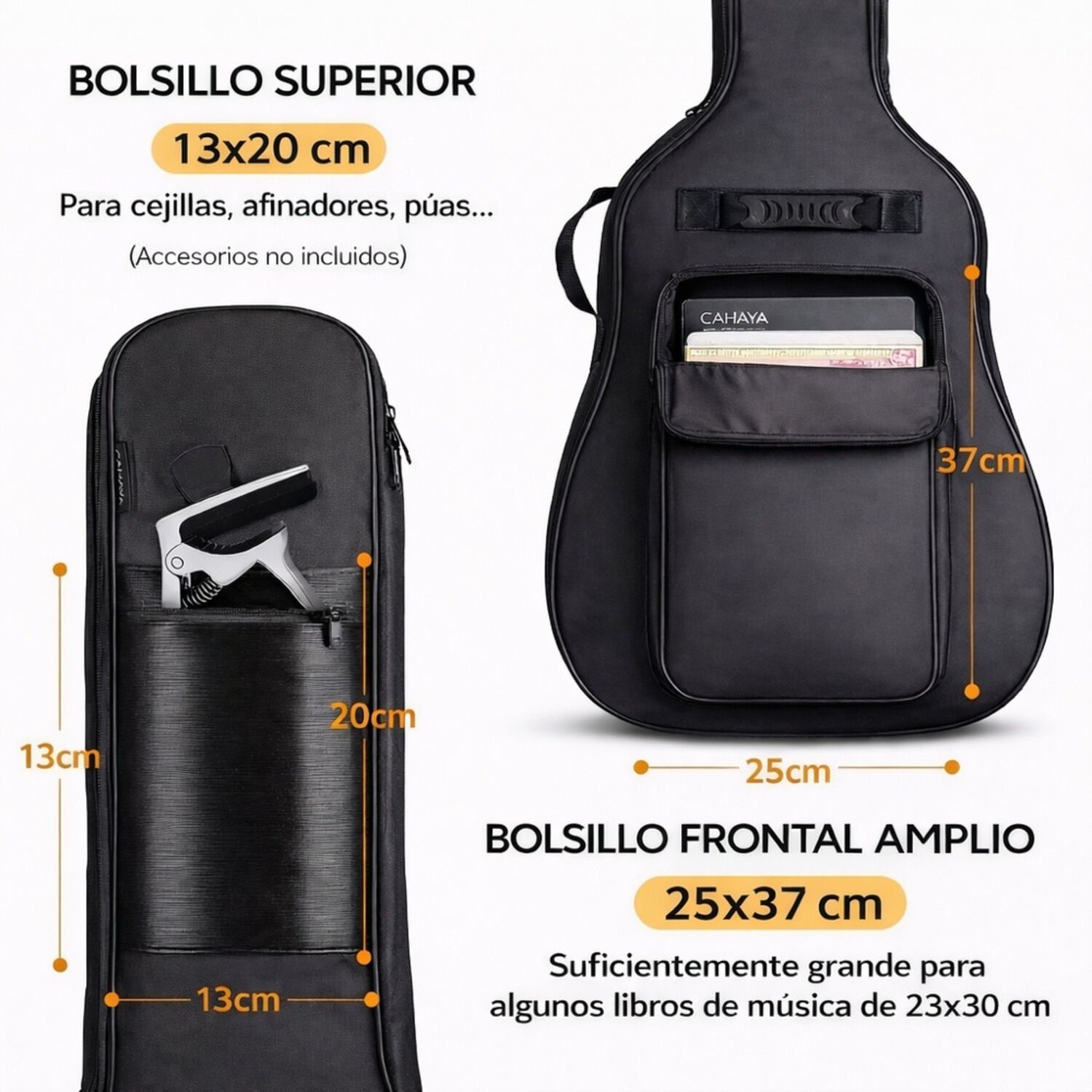 Funda De Guitarra Impermeable 38-41&rdquo; Acolchada image number 3.0
