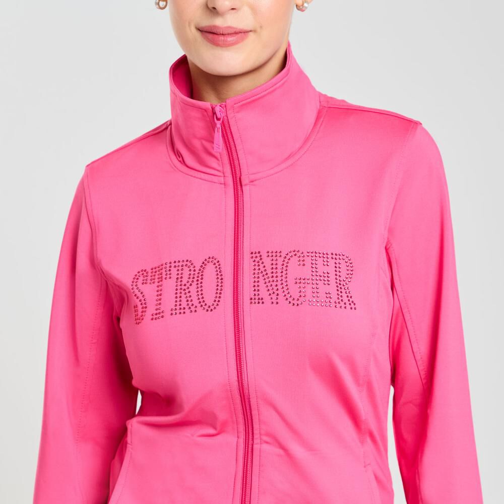 Polerón Deportivo Full Zipper Cuello Alto Mujer Wetland image number 4.0