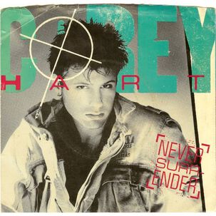 Corey Hart - Never Surrender (poster) | 7" Single Vinilo Usado
