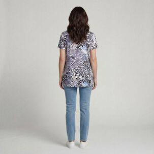 Polera Manga Corta Cuello Redondo Mujer Lesage