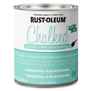 Pintura Chalked Tizada Base Agua 877ml Turquesa Aguamarina - Rust Oleum