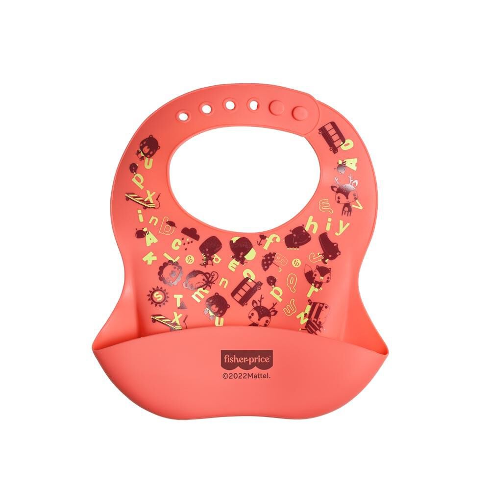 Babero De Silicona Fisher Price Yummy Rosa Bb1186 image number 2.0