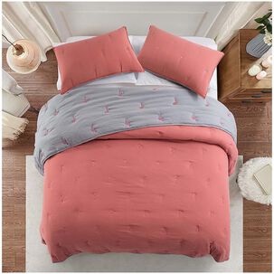 Cubrecama De Algodon Flamingo 2 Plazas Salmon/g