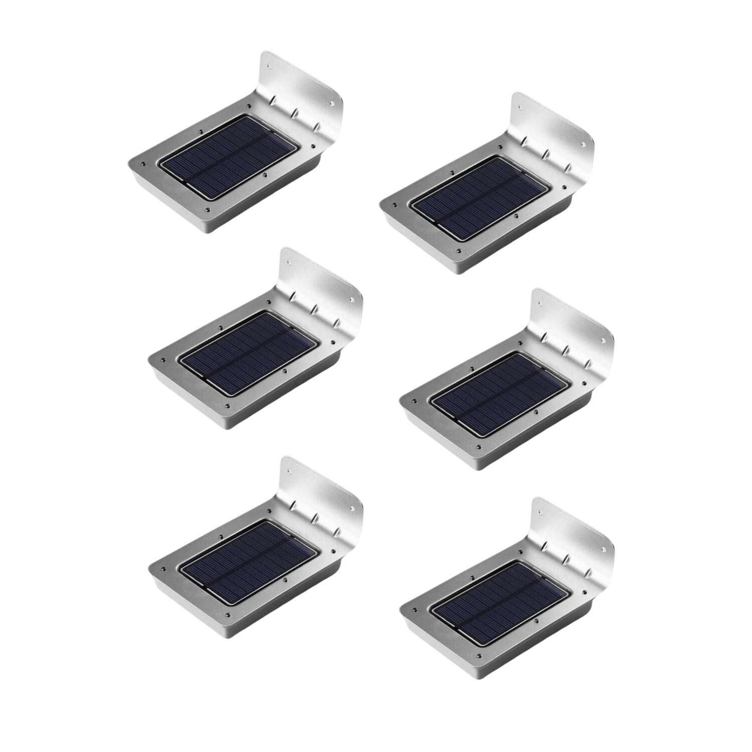 Pack 6 Aplique Luz Led Solar Con Sensor De Movimiento Contra Agua image number 0.0