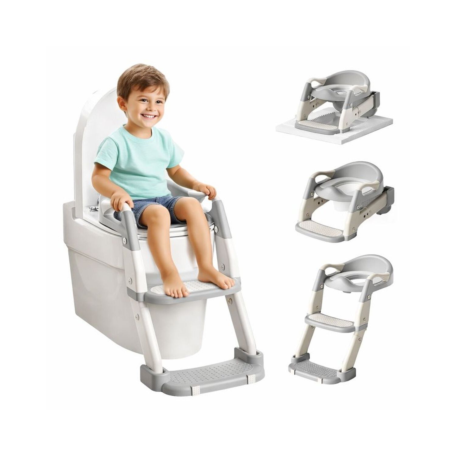 Pelela Infantil 3 En 1 Con Asiento Adaptador Y Escalera image number 2.0