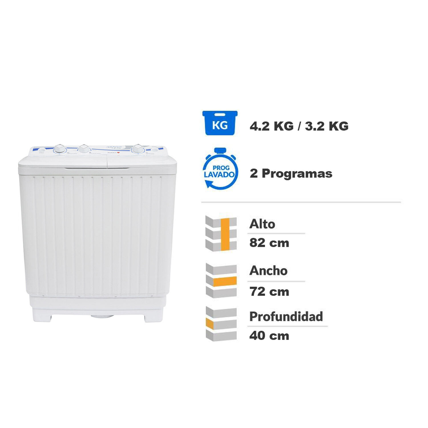 Lavadora Sindelen LC-4550BL / 4.2 Kg image number 1.0