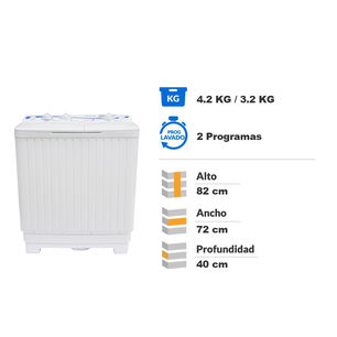 Lavadora Sindelen LC-4550BL / 4.2 Kg