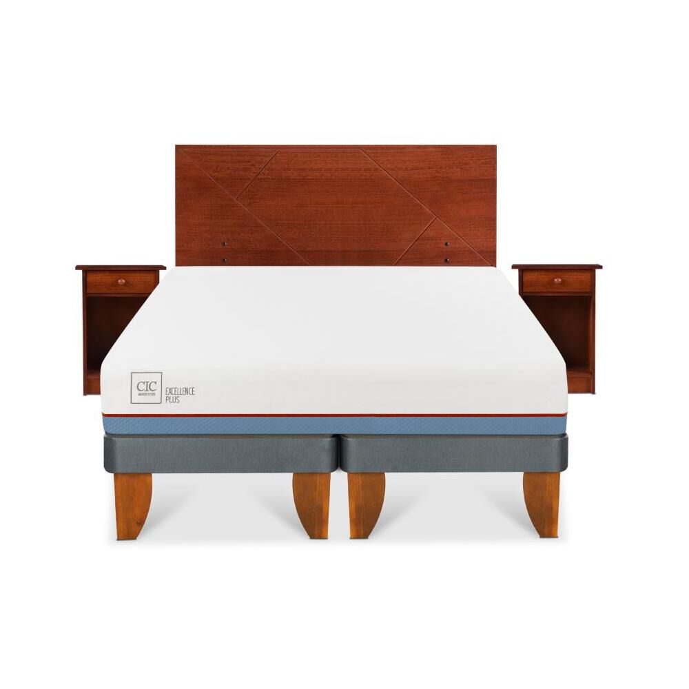 Cama Europea Cic Excellence Plus / 2 Plazas / Base Dividida + Set De Maderas image number 0.0